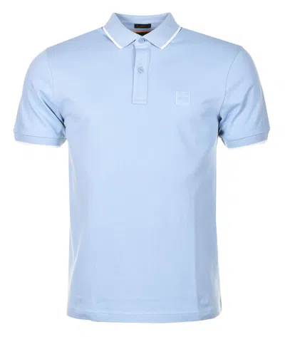 Hugo Boss Passertip Short Sleeve Polo Shirt 470 Open Blue