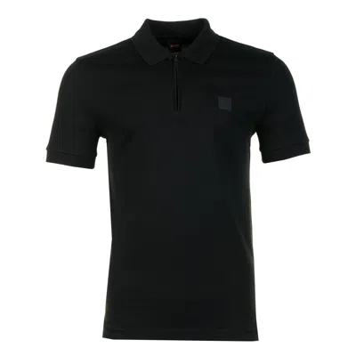 Hugo Boss Passerzip Short Sleeve Polo Shirt 001 Black