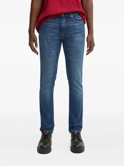 Hugo Boss Patch Denim Jeans In Blue