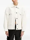 Hugo Boss Patch-pocket Denim Jacket In White