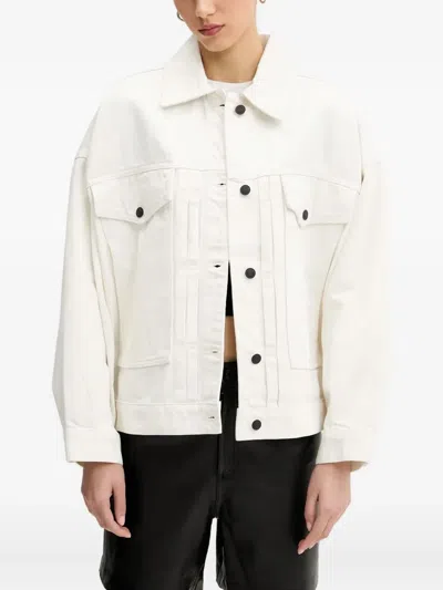 Hugo Boss Patch-pocket Denim Jacket In White