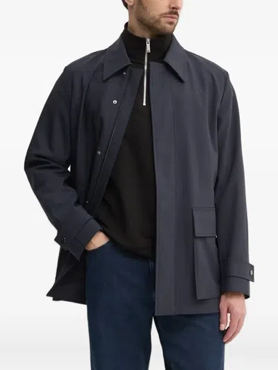 Hugo Boss Patch-pocket Jacket In Blue