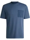 Hugo Boss T-shirt With Tonal Trims In Blue