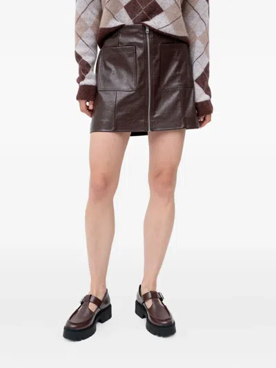 Hugo Boss Patch-pocket Zip Mini Skirt In Multi