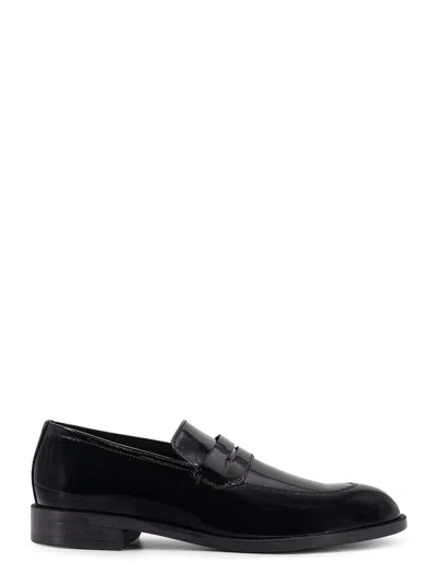 Hugo Boss Patent Leaher Loafers In Black