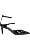 Hugo Boss Patent-leather Buckled Pumps In Black