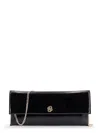 Hugo Boss Patent Leather Clutch Bag In Black