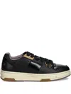 Hugo Boss Patent Panel Sneakers In Black