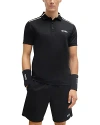 HUGO BOSS PATTEO MB SIGNATURE STRIPED SLIM FIT POLO SHIRT