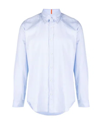 Hugo Boss Pattern-jacquard Cotton Shirt In White