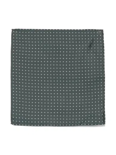 Hugo Boss Pattern-jacquard Tie Set In Green