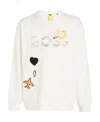 Hugo Boss Pattern Logo Round Neck Sweater In White
