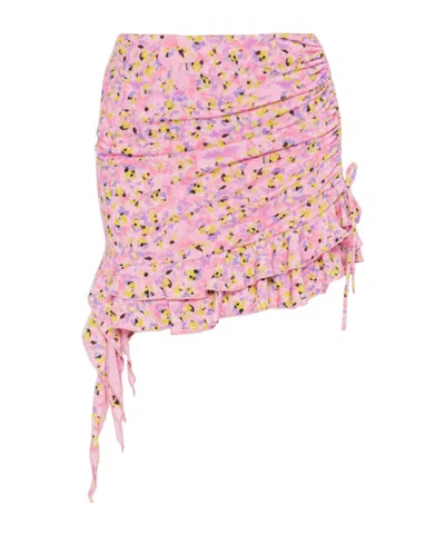 Hugo Boss Pattern Skirt In Pink