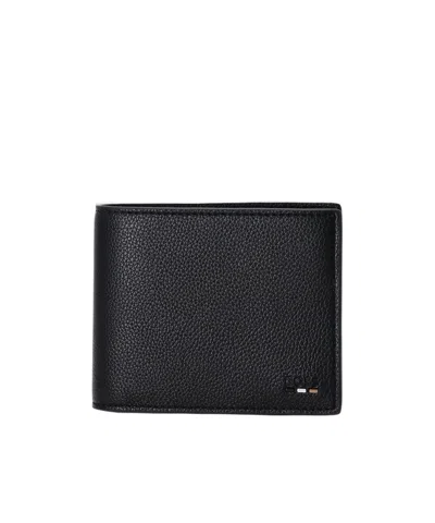 Hugo Boss Pattern Wallet In Black