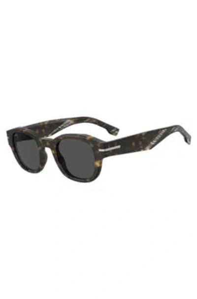 Hugo Boss Patterned-acetate Sunglasses With Silver-tone Hinges Men's Eyewear In Assorted-pre-pack