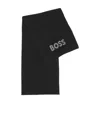 Hugo Boss Patterned Scarf In Black