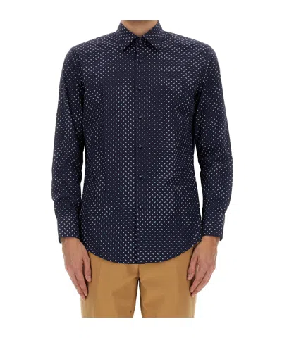 Hugo Boss Patterned Shirt In Black