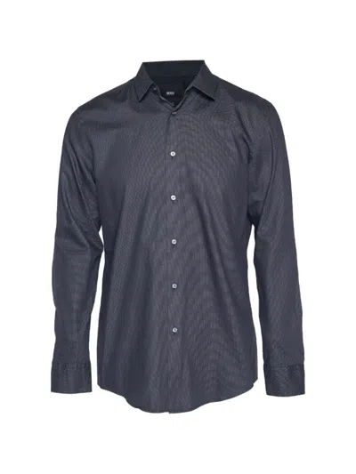 Pre-owned Hugo Boss Patterned Shirt In Black