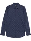 Hugo Boss Patterned Shirt In Blue