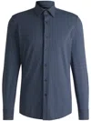 Hugo Boss Patterned Shirt In Blue