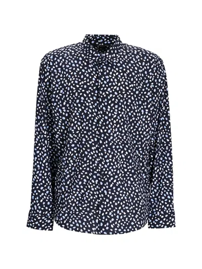 Hugo Boss Patterned Shirt In Blue