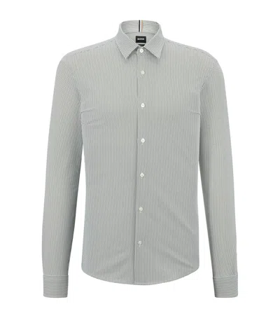 Hugo Boss Patterned Shirt In Green