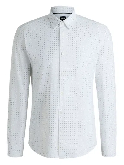 Hugo Boss Patterned Shirt In White