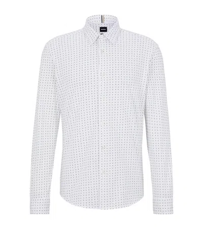Hugo Boss Patterned Shirt In White