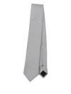 Hugo Boss Patterned Silk-blend Tie In Gray