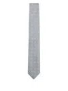 Hugo Boss Patterned Silk Tie In Gray