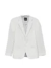 Hugo Boss Patterned Single-breasted Suit In Gray