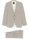 Hugo Boss Patterned Suit In Grey