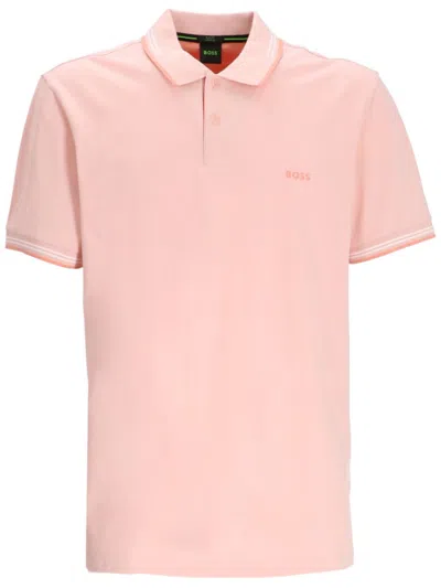 Hugo Boss Paul Cotton Polo Shirt In Pink