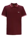 Hugo Boss Stretch-cotton Slim-fit Polo Shirt With Branding In Red