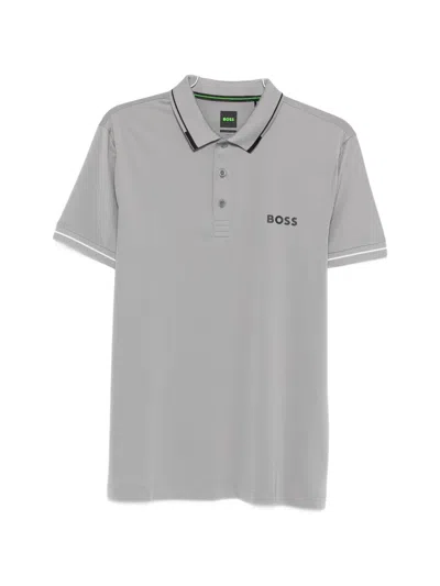 Hugo Boss Paul Pro Polo Shirt In Gray