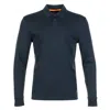 Hugo Boss Pe Interlock Long Sleeve Polo Shirt Dark Blue In Blue