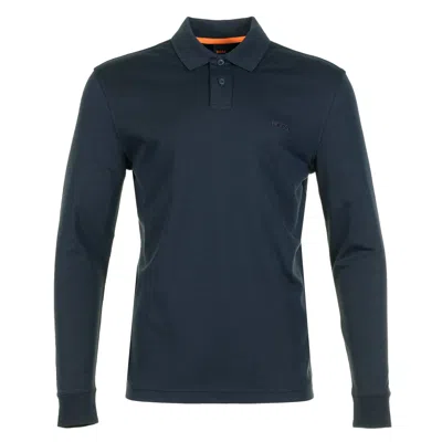 Hugo Boss Pe Interlock Long Sleeve Polo Shirt Dark Blue