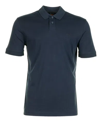 Hugo Boss Pe Interlock Short Sleeve Polo Shirt Dark Blue