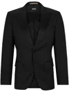 Hugo Boss Peak-lapel Jacket In Black