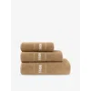 Hugo Boss Pecan Logo-embroidered Cotton In Pecan
