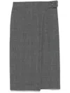 Hugo Boss Vitoka Wrap-over Skirt In 灰色