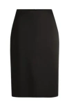 Hugo Boss Pencil Skirt In Lustrous Fabric In Black