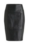 Hugo Boss Pencil Skirt In Lustrous Leather In Black