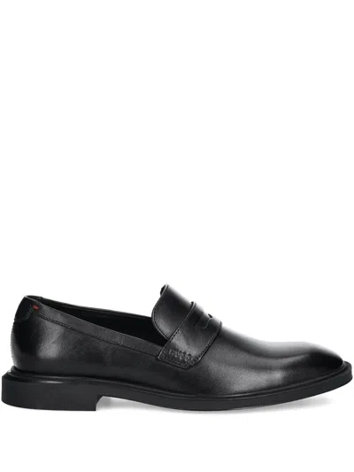 Hugo Boss Penny Leather Loafers In Black