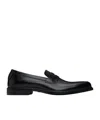Hugo Boss Penny Logo Embossed Loafers In Black