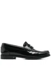 Hugo Boss Penny-slot Loafers In Black