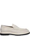 Hugo Boss Penny-slot Suede Loafers In Neutrals