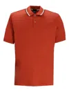 Hugo Boss Penrose Contrasting-collar Polo Shirt In Orange