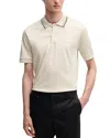 Hugo Boss Penrose Slim Fit Polo Shirt In Open White