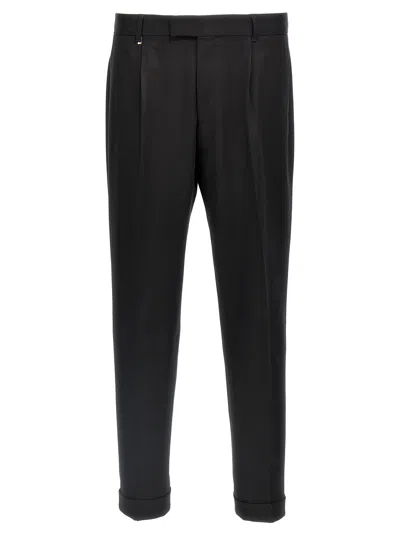 Hugo Boss Pleat-detail Trousers In Black